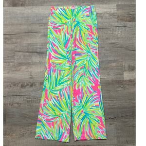 Lilly Pulitzer Georgia May Palazzo Pants Size XS Tropical Beach Preppy Wide Leg